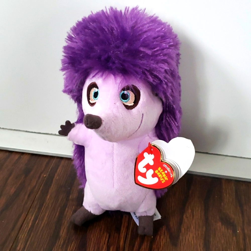Beanie Babies Collection Ty Purple Hedgehog Una Ferdinand NWT Movie Stuffed Toy